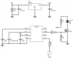 触摸调光芯片电路