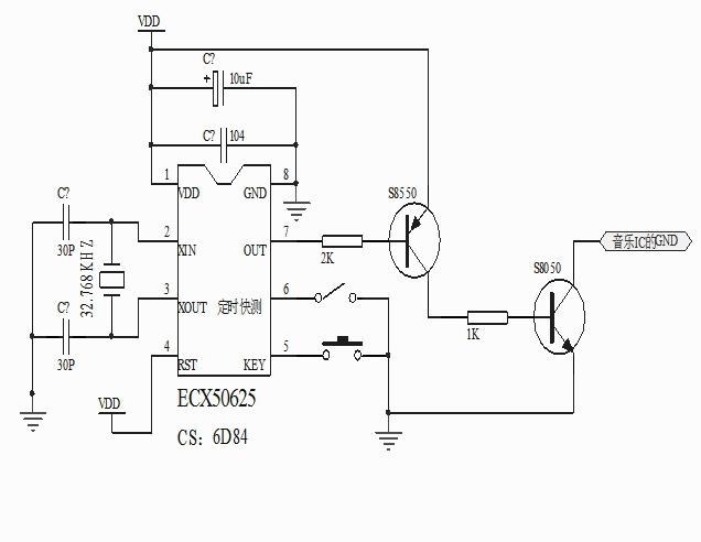 定时音乐IC芯片电路图