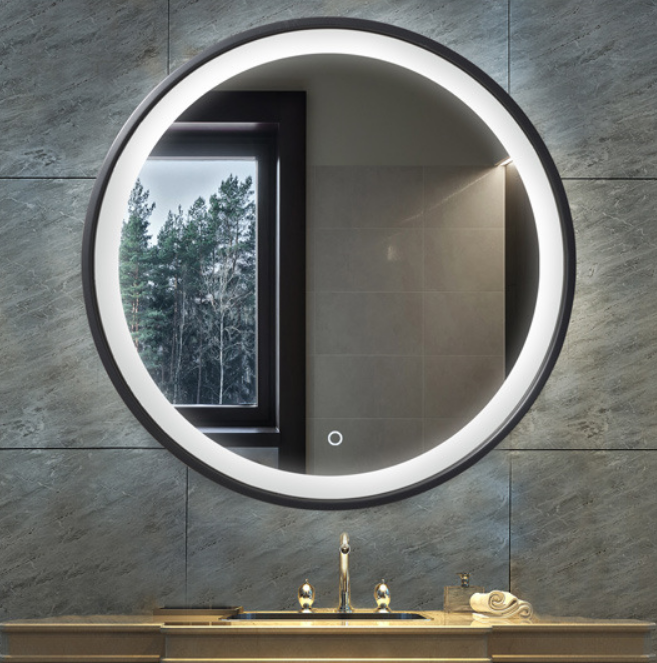 智能触控浴室镜，三色调光功能
