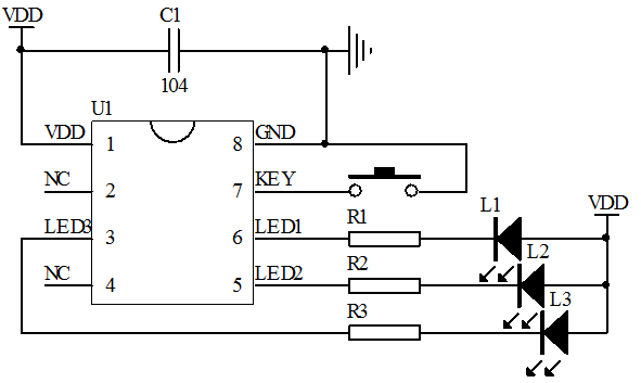 玩具闪灯IC