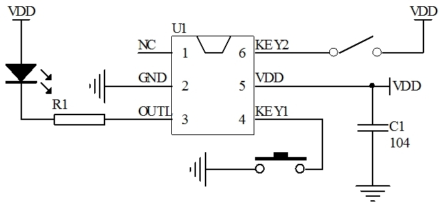 长按开关机IC