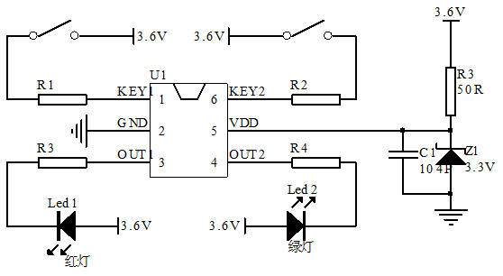 呼吸灯芯片电路