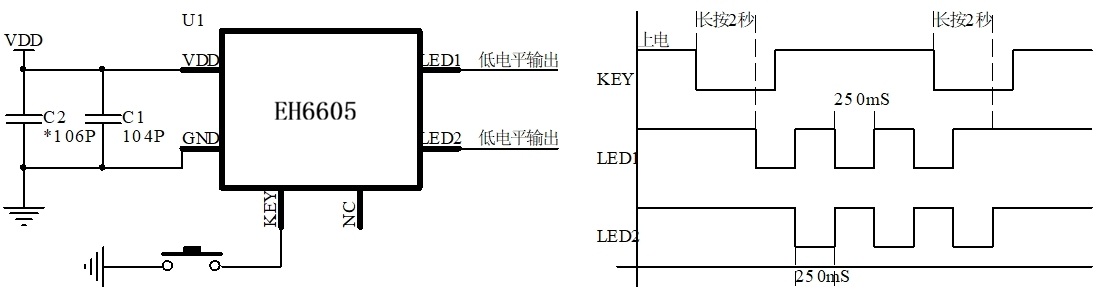 开关闪灯芯片电路